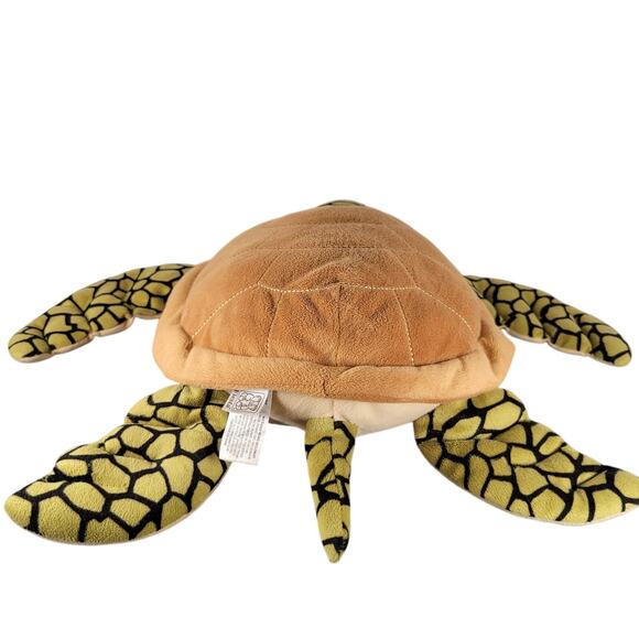Sea Turtle Plush 18" Stuffed Animal Brown Shell Green Flippers Soft Toy Fiesta - Picture 4 of 16